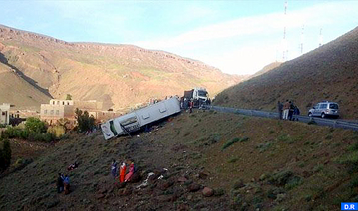Huit morts et 21 blessés dans un accident de la route près de Ouarzazate (nouveau bilan)