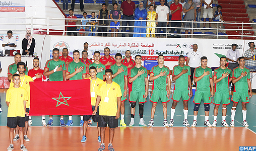 Championnat arabe de volley-ball des cadets -Maroc 2015- (5e journée/groupe A): Le Maroc s’impose face à l’Algérie (3-2)