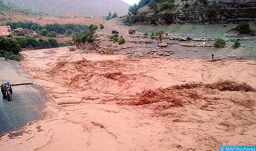 Inondations de l’Oued Alfet dans la province d’Azilal : un quatrième corps repêché, selon les autorités locales