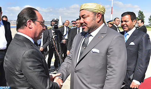 Arrivée à Tanger du Président français François Hollande