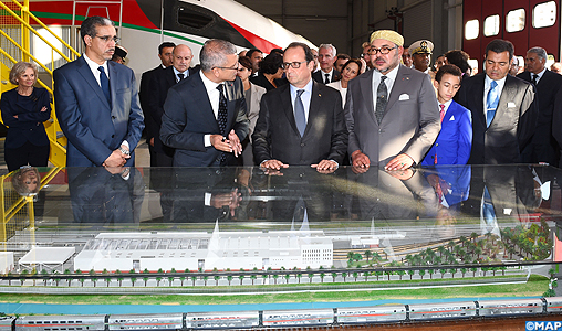 SM le Roi et le Président français inaugurent à Tanger l’atelier de maintenance des Trains à Grande Vitesse