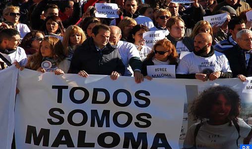 Espagne: des centaines de personnes manifestent pour la libération de Maloma, la jeune hispano-Sahraouie séquestrée à Tindouf