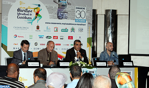 Le 9ème Marathon International de Casablanca, le dimanche 30 octobre