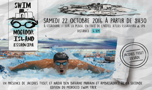 1è édition du Swim Mogador Island, une course pour la promotion de la natation en eau libre au Maroc