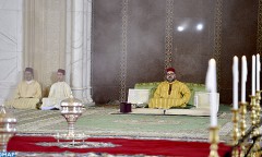 SM le Roi, Amir Al-Mouminine, préside à la mosquée Hassan II à Casablanca une veillée religieuse en commémoration de l’Aïd Al-Mawlid Al-Nabawi Acharif