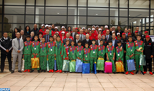 Cérémonie à Rabat en l’honneur des sélections marocaines scolaires de cross-country et de football