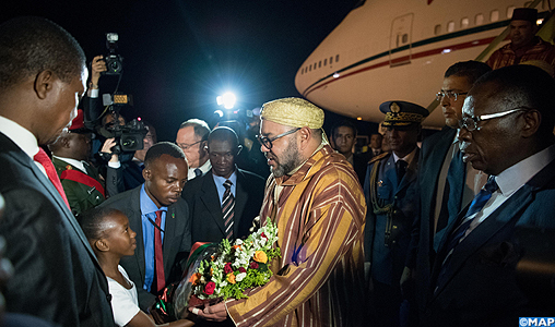 Arrivée de SM le Roi à Lusaka pour une visite officielle en République de Zambie
