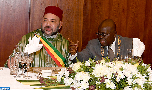 Le président ghanéen offre un déjeuner officiel en l’honneur de SM le Roi
