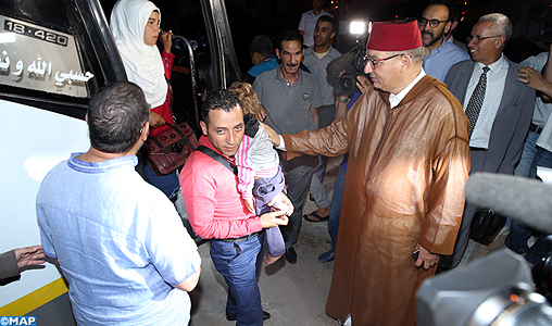 Le CNDH organise une réception au profit des réfugiés syriens qui étaient bloqués à la frontière algéro-marocaine
