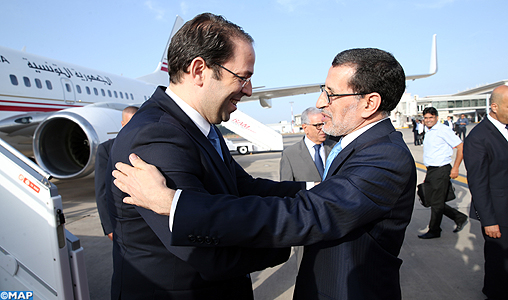 Arrivée au Maroc du chef du gouvernement tunisien