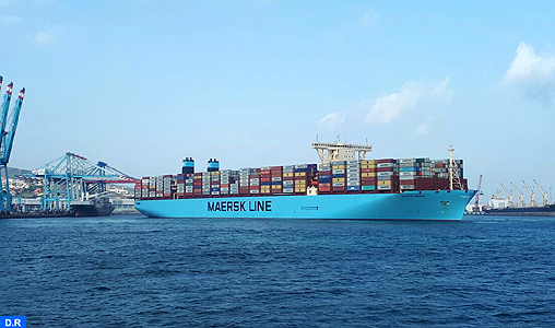 “Madrid Maersk”, le plus grand porte-conteneurs au monde fait escale à APM Terminals Tangier
