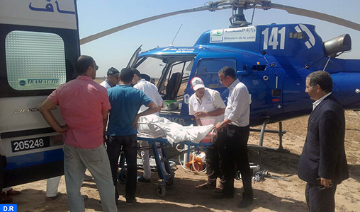 Les hélicoptères médicalisés du ministère de la Santé poursuivent leurs interventions au niveau de plusieurs villes