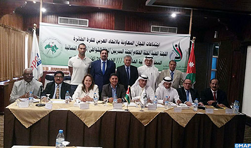 Réunions des commissions arabes du volley-ball à Amman, avec la participation de la FRMVB