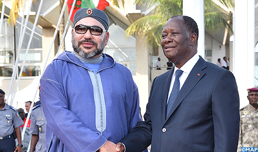 Arrivée de SM le Roi à Abidjan pour une visite de travail et d’amitié en République de Côte d’Ivoire
