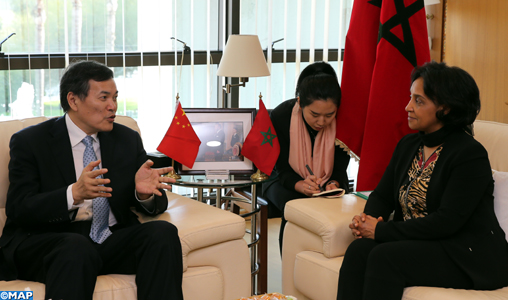 L’adhésion du Maroc à l’Initiative chinoise “Une Ceinture, Une Route” et sa mise en œuvre effective au centre d’entretiens entre Mme Boucetta et le vice-ministre chinois du Commerce