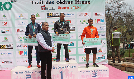Ifrane : Le marocain Hammou Modouji et la canadienne tracy Valcourt remportent le 10è Trail des Cèdres