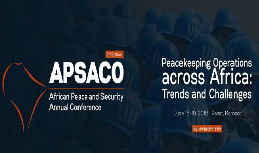 La 2éme édition de la conférence annuelle sur la paix et la sécurité en Afrique, les 18 et 19 juin à Rabat