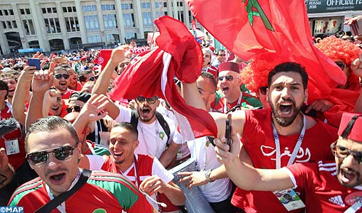 Les marocains enflamment le Loujniki avant le match face au Portugal