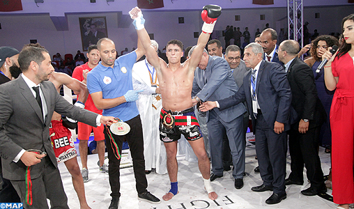 Le Marocain Zakaria Tijarti vainqueur de la 4è édition du GP SM le Roi Mohammed VI de Kickboxing