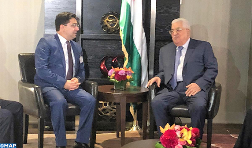Le président palestinien salue les positions constantes de Sa Majesté le Roi en faveur de la cause palestinienne