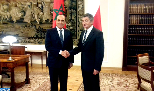 M. Habib El Malki s’entretient à Varsovie avec les présidents de la Diète et du Sénat polonais