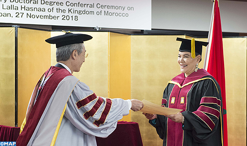 SAR la Princesse Lalla Hasnaa reçoit à Kyoto le titre de Docteur honoris causa de l’Université Ritsumeikan