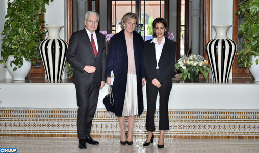 SAR la Princesse Lalla Meryem reçoit la Princesse Astrid, représentante de SM le Roi des belges
