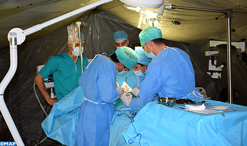 Hôpital militaire de campagne à Ouaouizeght dans la province d’Azilal : 48.000 prestations médicales et 460 opérations chirurgicales en 78 jours
