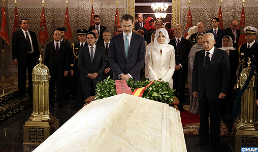 Le Roi Felipe VI et la Reine Leitizia visitent le Mausolée Mohammed V