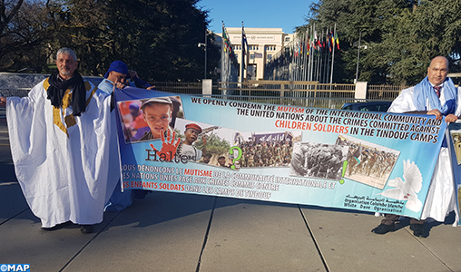 Sit-in à Genève pour dénoncer les crimes du polisario dans les camps de Tindouf