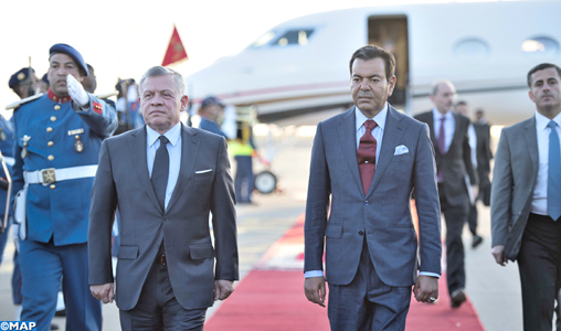 Arrivée au Maroc du Roi Abdallah II de Jordanie pour une visite d’amitié et de travail