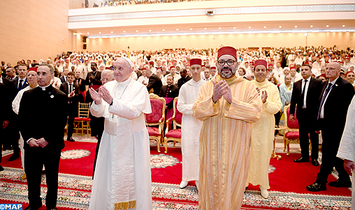 SM le Roi, Amir Al-Mouminine, et Sa Sainteté le Pape François visitent l’Institut Mohammed VI de formation des Imams