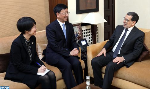 M. El Otmani s’entretient avec le vice-président de l’Assemblée populaire nationale de Chine du renforcement du partenariat sino-marocain
