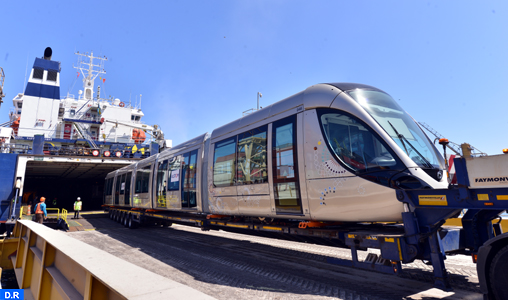 Arrivée de deux nouvelles rames du tramway Citadis-Alstom destiné au réseau du transport Rabat-Salé