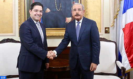 Le président de la République dominicaine reçoit en audience M. Nasser Bourita, porteur d’un message verbal de SM le Roi