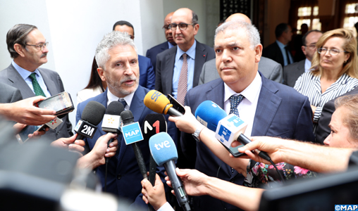 Grande-Marlaska souligne le “haut niveau de la confiance mutuelle” entre l’Espagne et le Maroc