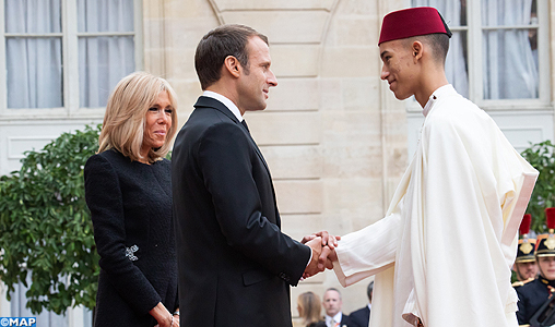 SAR le Prince Héritier Moulay El Hassan prend part au déjeuner offert par M. Macron en l’honneur des chefs d’Etat et de Gouvernement présents aux obsèques de M. Chirac