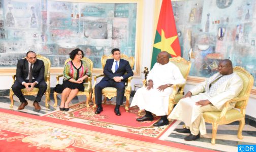 Le président Christian Kaboré reçoit Mme Akharbach à l’occasion du lancement du Centre de monitoring du CSC du Burkina Faso