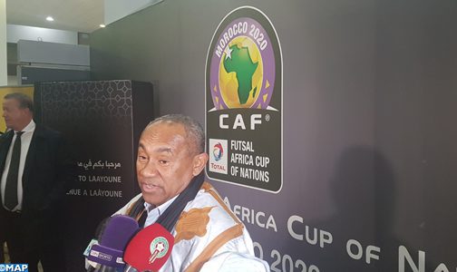 Le prÃ©sident de la CAF Ã  LaÃ¢youne pour la 6Ã¨me CAN de Futsal