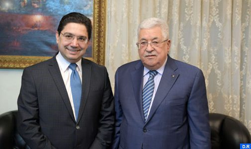 L’audience accordée par le président Mahmoud Abbas a été l’occasion de réaffirmer la position du Maroc soutenant la question palestinienne