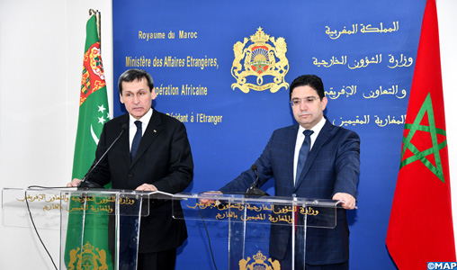 Le Maroc et le Turkménistan réitèrent leur attachement à la défense de la souveraineté nationale et de l’intégrité territoriale des États souverains (communiqué conjoint)