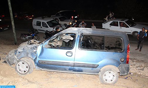Province de Béni Mellal: Deux morts et trois blessés dans un accident de la route