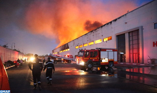 Casablanca: Important incendie dans un dépôt de stockage, feu circonscrit
