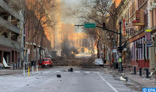 USA: Une explosion secoue le centre de Nashville le matin de Noël, d’importants dégâts matériels