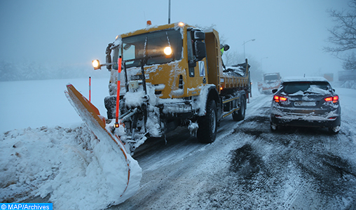 Chutes de neige: Huit routes rouvertes à la circulation à Taza