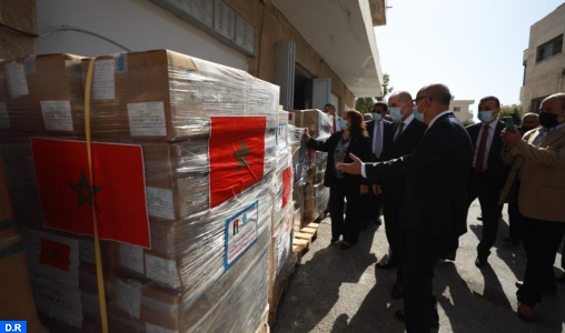 Ramallah : Remise de l’aide humanitaire marocaine à l’Autorité nationale palestinienne