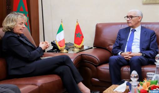 M. Talbi Alami s’entretient avec la présidente de la commission des affaires étrangères et de l’émigration au sénat italien