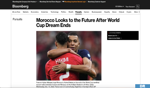 Mondial: Le Maroc franchit de “nouvelles frontières” pour le football africain (Bloomberg)