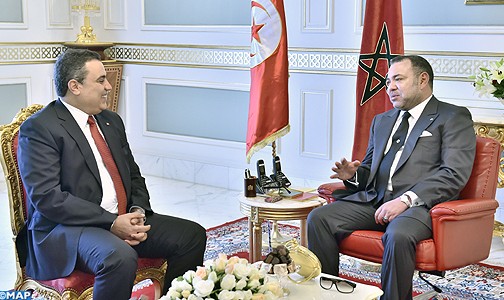 صاحب الجلالة يستقبل رئيس الحكومة التونسية