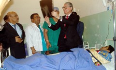 وزير الصحة يقوم بزيارة للجرحى الذين أصيبوا في حادثة السير بضواحي مدينة ورزازات